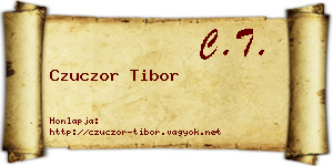 Czuczor Tibor névjegykártya